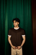 Ringer T-shirt Brown