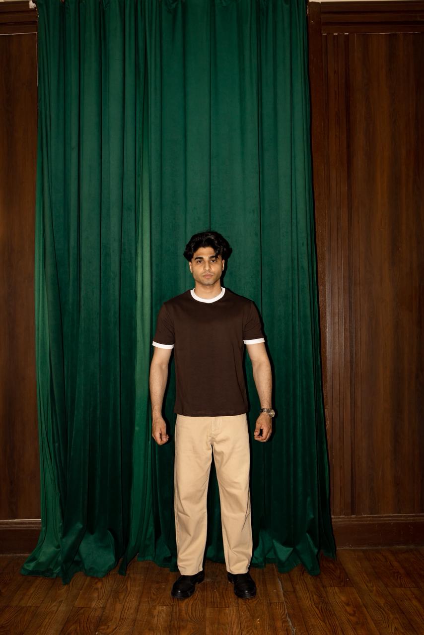 Ringer T-shirt Brown